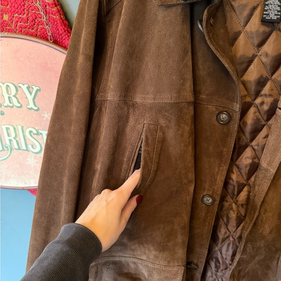 Knightsbridge Brown Suede Leather Vintage barn chore 
Coat jacket sz XL - Picture 9 of 10